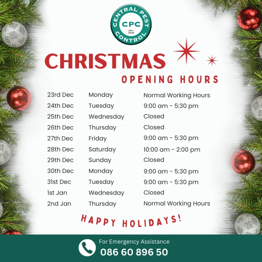 Central Pest Control Opening Hours