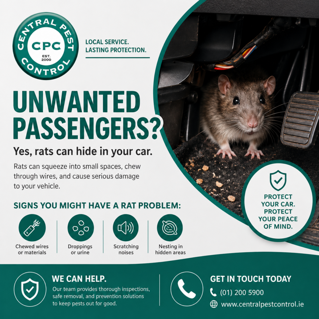 At Central Pest Control, we provide thorough inspections, safe removal, and practical prevention solutions to keep your vehicle protected.