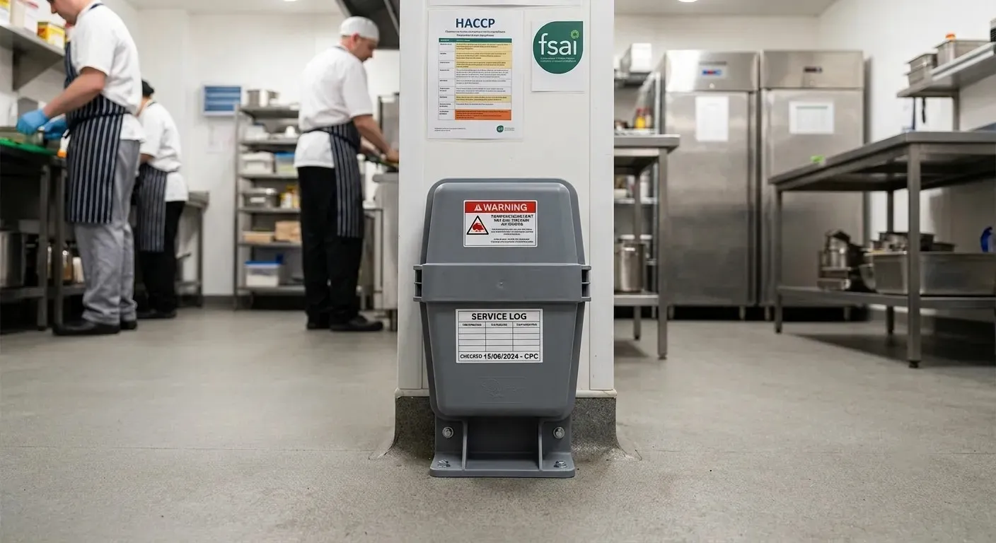 Commercial rat control Ireland service inspecting a business premises to get rid of rats using professional pest control methods.