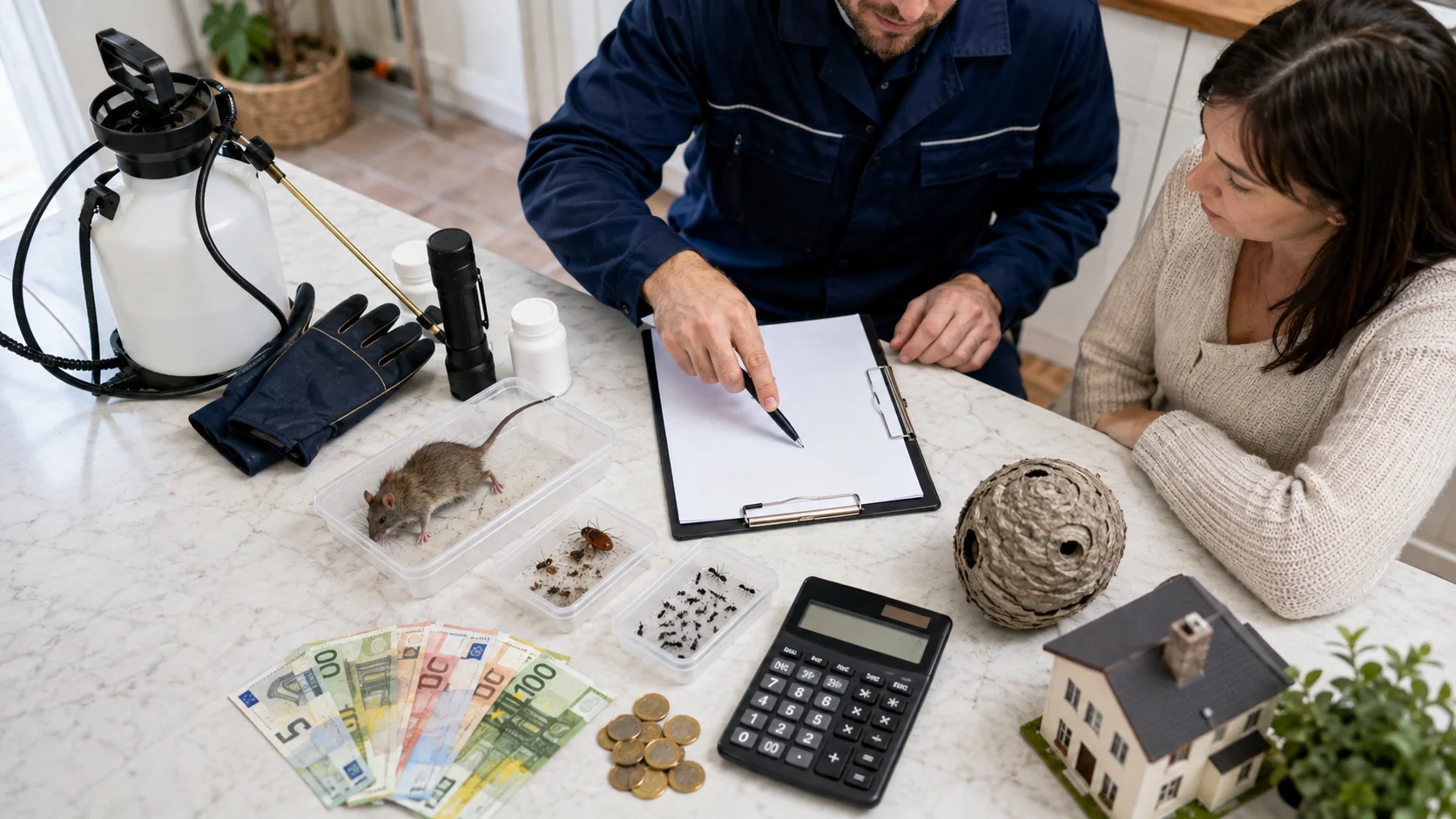 Irish pest control cost guide showing typical treatment prices in euros