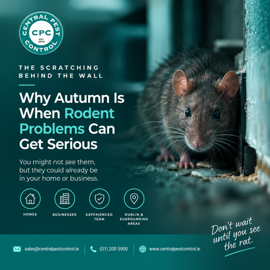 Rat hiding behind wall – autumn rodent warning Dublin
